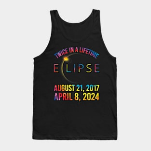 Twice In A Lifetime Solar Eclipse 2024 Tie Dye Tank Top